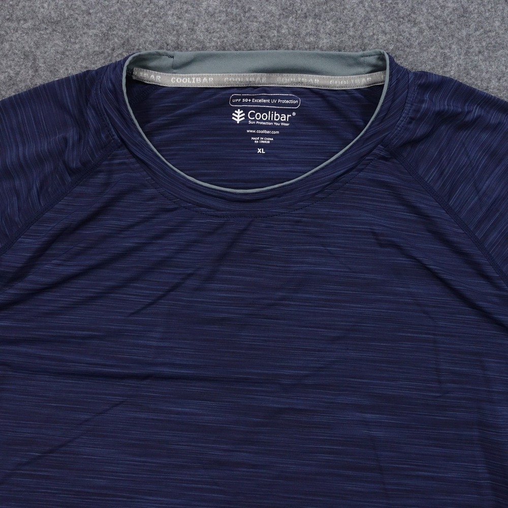 Coolibar Sun Protection Shirt Mens XL UPF 50+ Long Sleeve Navy Blue - Picture 2 of 10